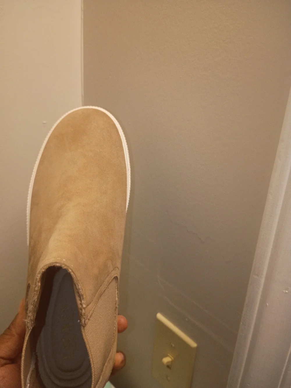 Ralph Lauren Tan Suede Slip-On Men’s Sneaker